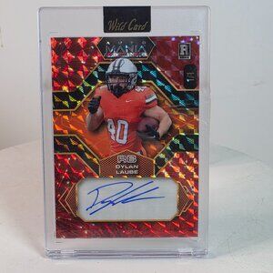 Wild Card Auto Mania Dylan Laube Rookie Card RB 1/1 Autograph